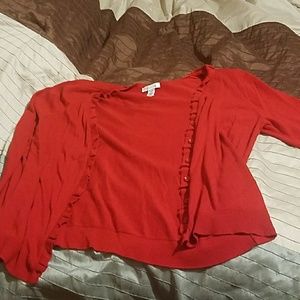 Long sleeve red cardigan
